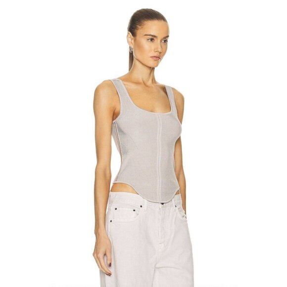 ET OCHS Mandy Corset Top Porcelain Grey - Picture 5 of 7